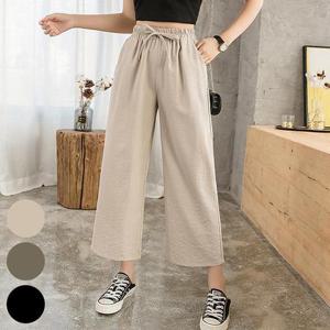 빅사이즈밴딩바지 R181L408 바캉스와이드린넨팬츠 DG