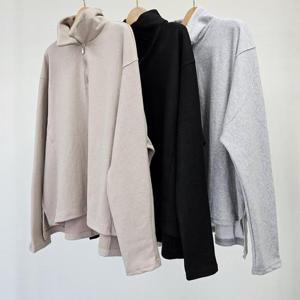 빅사이즈하이넥티 S934L410 레이카라지퍼언발긴팔티 EM