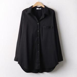 아이우먼 스판면포켓롱남방 IRA383M411 빅사이즈