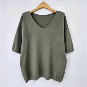 아이우먼 니드램스울브이넥니트티 APT264M411 빅사이즈