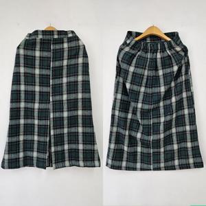 빅사이즈체크치마 T288L411 멜로맞주름체크스커트 KD