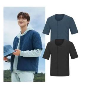 [콜핑]LD18 남자 겨울 다이아몬드퀼팅 라운드 반팔 경량패딩자켓 KVJ6501U