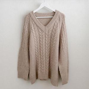 아이우먼 클로브이브이넥니트 BNT382M412 빅사이즈