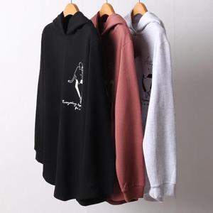 빅사이즈후드티 H005L412 밑라운딩후드티셔츠 MN