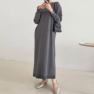 아이우먼 메리라운드니트롱원피스 ART447M412 빅사이즈