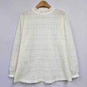 아이우먼 베리레이스기모블라우스 BNT416M412 빅사이즈