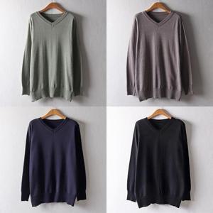 위쉬몰 EB 브이넥홀가시보리니트(D005H501) 빅사이즈