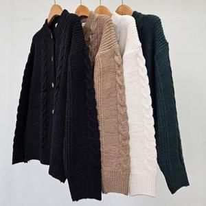 빅사이즈꽈배기가디건 T508L412 플라워라운드니트가디건 RM