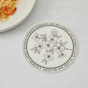 [모던하우스] 로맨틱플라워 원형 실리콘 냄비받침 플라워