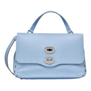 자넬라토 라이트 블루 해머드 가죽 핸드백 068090 S 1120000Z05