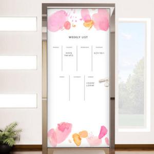 아트박스/꾸밈 cm875-칠판현관문시트지_주간일정표(워터컬러)