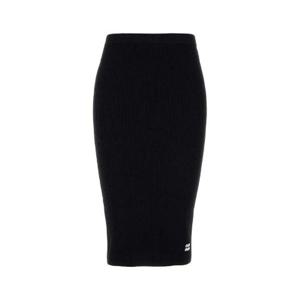 미우미우 로고 자수 니트 스커트 MMG526SOOO15BR F0002 TP934906777