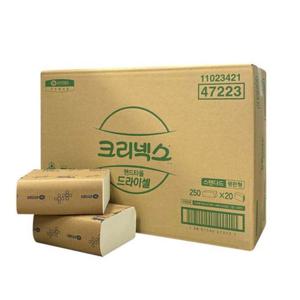 47223 크리넥스 핸드타올 F250s 20밴드 5000매 타올 타월 종이타올 종이타월 페이퍼타올 페이퍼타월 업소용