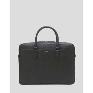 [헤지스] 블랙 단색 소가죽 서류가방 HJBA5F601BK