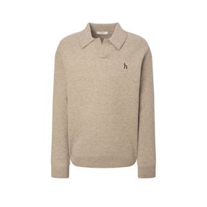 헤지스  25FW  남성 짜임 울 캐주얼 카라니트 HZSW5D554I2