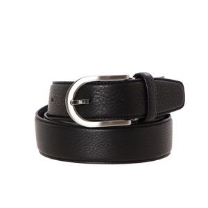 [에스티듀퐁(셔츠)]블랙 타원형 버클 비조 벨트 TE5FMBTBA131TBK