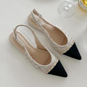 [디자이어로즈] 여성 스틸레토 슬링백 플랫샌들