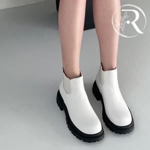 [디자이어로즈] 어글리 통굽 첼시부츠 6cm 미들굽