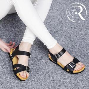 [디자이어로즈] 여자 대학생 여름샌들 가죽 쿠션샌들