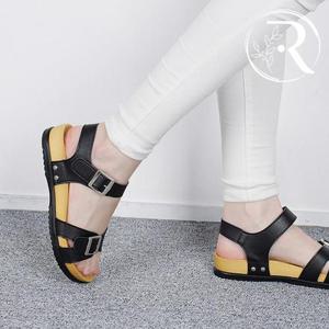 [디자이어로즈] 여자 대학생 여름샌들 찍찍이쿠션샌들