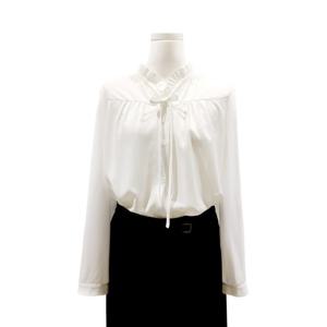 [비지트인뉴욕]셔링 하이넥 블라우스 VB9LS14