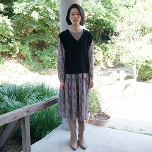 [써스데이아일랜드][여성]케이블 브이넥 베스트(T256MVT140W)