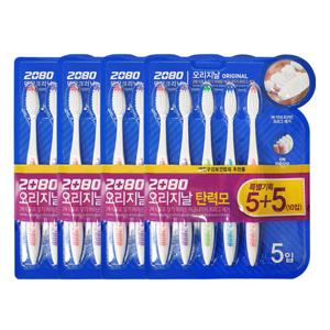 [메디안]2080 오리지널 칫솔 탄력모 10입 x4개