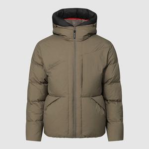 [르꼬끄] 남녀공용 루즈핏 컬러후드 다운 자켓 QQ423EDJN7_CML QQ423EDJN7