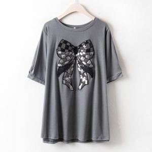 여성리본스팽글A티 MN2241M404 긴티 루즈핏 신상 ~ 여