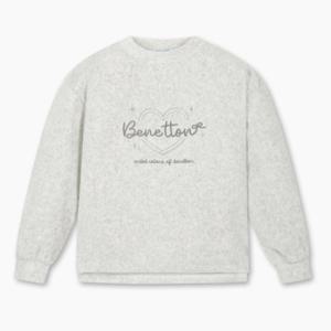 [베네통키즈]25FW-골 벨로아 언발 티셔츠/QATS13561