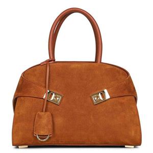 26 SS 페라가모 허그 Hug 코듀로이 스웨이드 토트백 2156080785775