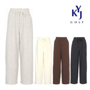 옆절개 모직 와이드 팬츠 밴딩 하이웨스트 여성 바지 DPWLSL88