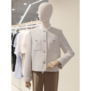 [숲] SOUP 숲 체크 노카라 트위드 자켓 (SB9JKM1) SB9JKM1