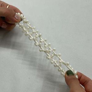 고무줄 묶음머리 곱창밴드 진주머리끈 화이트펄 곱창 끈 진주 밴드 고무줄 머리