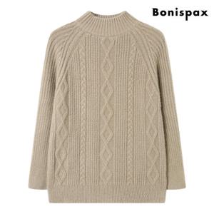 [보니스팍스(여성의류)]코지 꽈베기 베이직 긴팔 니트 (XP4KT025L0)