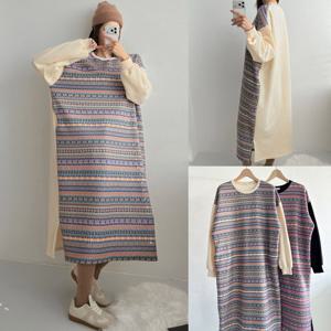 나야홍 / 위쉬몰 MA 스웨터패턴니트원피스(V824H512) 빅사이즈