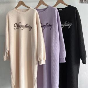 나야홍 / 빅사이즈원피스 V812L512 문레터링골지원피스 MA