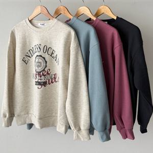 나야홍 / 빅사이즈티 V733L512 기모오션박시맨투맨 MC