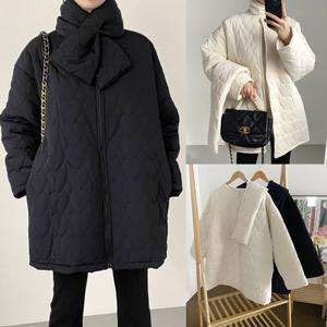 나야홍 / 위쉬몰 RA 하트자수목도리세트(V899H512) 빅사이즈