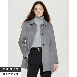 헤지스여성 HSCO6A101 핸드메이드 하프 코트