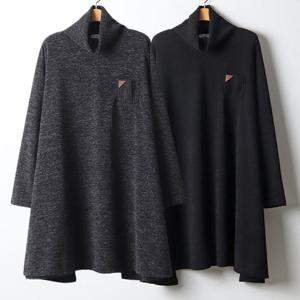 나야홍 / 위쉬몰 OL 큐티패치터틀넥원피스(J620H512) 빅사이즈