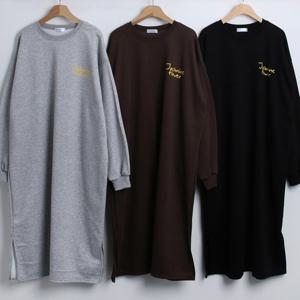 나야홍 / 빅사이즈원피스 T631L512 백플라워나염기모원피스 BU