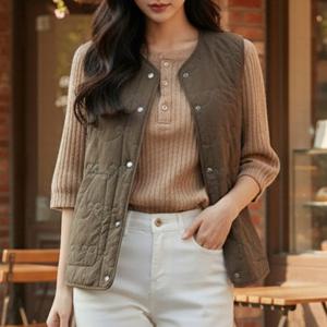 나야홍 / 라운드리본패턴조끼 SMV915M512