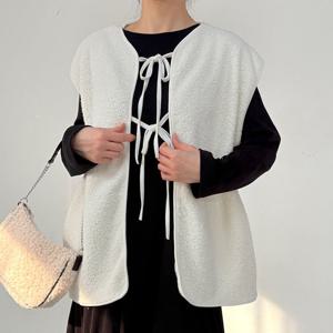 나야홍 / 아이우먼 보아후리스리본끈조끼 BAV940M512 빅사이즈