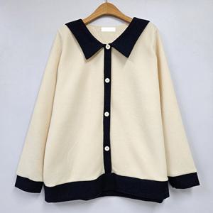 나야홍 / 아이우먼 러블리배색카라긴팔티 BST540M601 빅사이즈