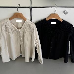 나야홍 / 빅사이즈블라우스 T622L601 또또밴드리본블라우스 LT