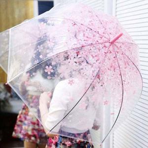 가벼운 고급 투명 장우산 예쁜 벚꽃 대형우산 패션우산 2개