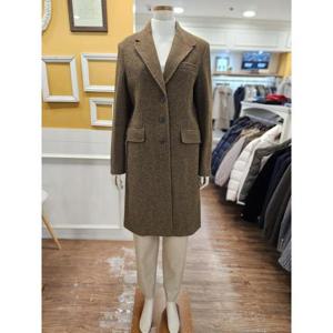 BCBG 세이브존01 아일랜드 헤링본 롱 코트 B5DAH829A