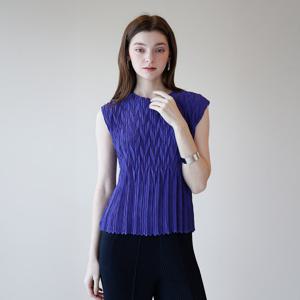 [요이츠] 보리 손주름 플리츠 슬리브리스 탑_YJ05WNPBL14