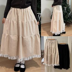 나야홍 / 위쉬몰 YP 골덴캉캉레이스스커트(X042H601) 빅사이즈